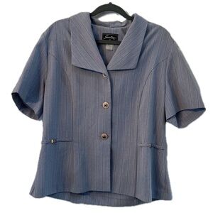 Vintage Sweet Suit Button Up Short sleeve Collared Top